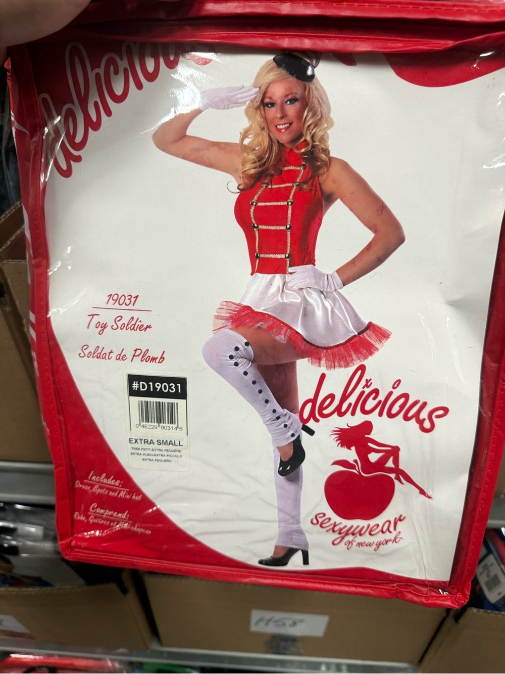 Delicious Red and White Toy Soldier Party Hat Costume